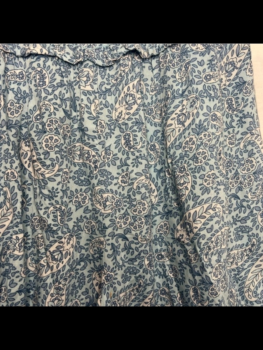 Patrons of Peace Light Blue Floral Paisley Wide-Leg Palazzo Pants - Picture 5 of 11